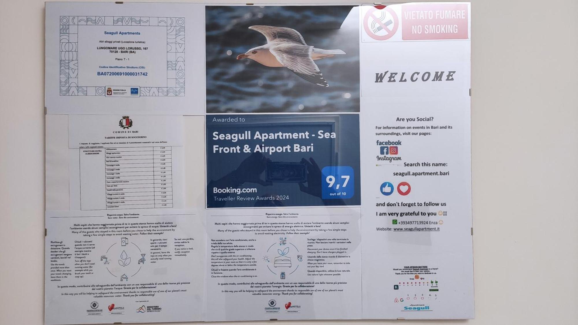 Seagull Apartments - Front And Sea View & Airport บารี ภายนอก รูปภาพ
